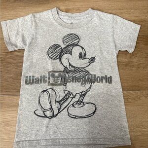 Disney Kids Gray Mickey Mouse Sketch Tee